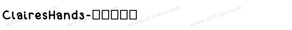 ClairesHand3字体转换