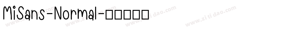 MiSans-Normal字体转换