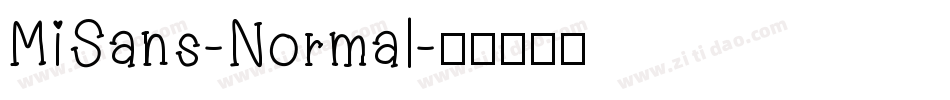 MiSans-Normal字体转换