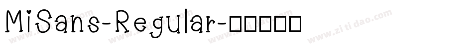 MiSans-Regular字体转换