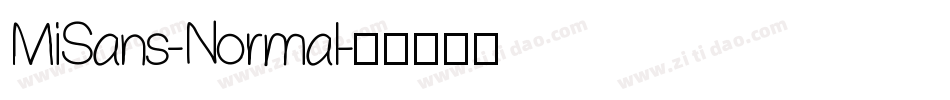 MiSans-Normal字体转换