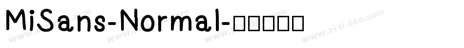 MiSans-Normal字体转换