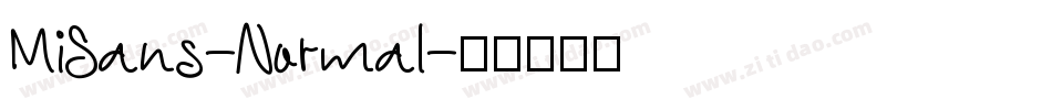 MiSans-Normal字体转换