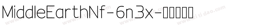 MiddleEarthNf-6n3x字体转换