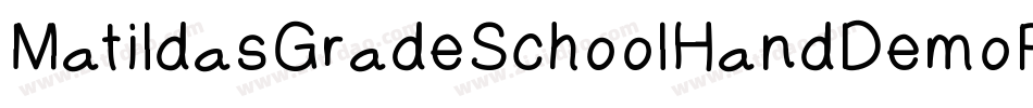 MatildasGradeSchoolHandDemoPrint-ZXBx字体转换