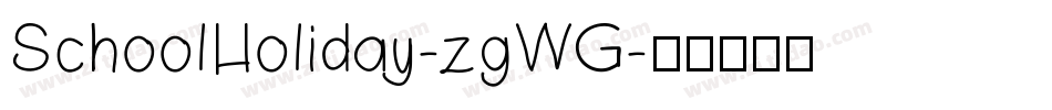 SchoolHoliday-zgWG字体转换