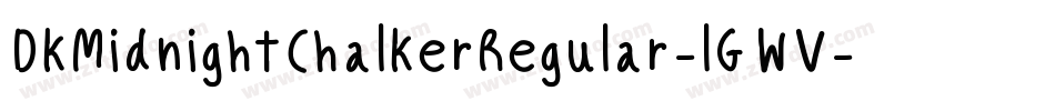 DkMidnightChalkerRegular-lGWV字体转换