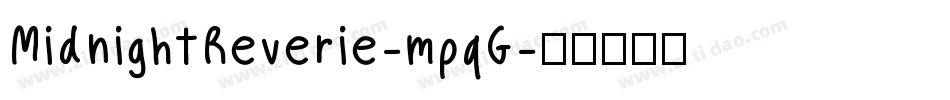 MidnightReverie-mpqG字体转换