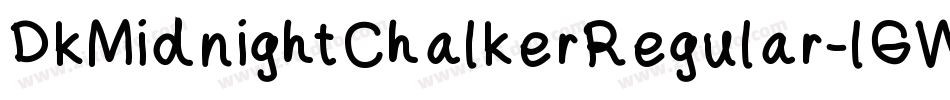 DkMidnightChalkerRegular-lGWV字体转换