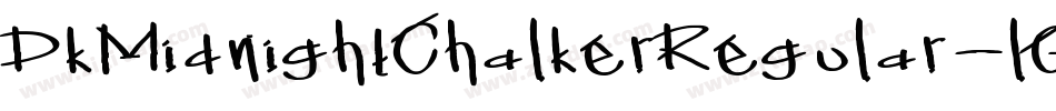 DkMidnightChalkerRegular-lGWV字体转换