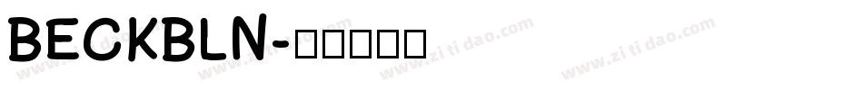 BECKBLN字体转换