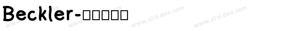 Beckler字体转换