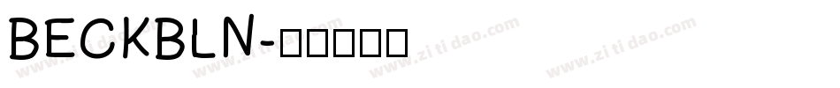 BECKBLN字体转换