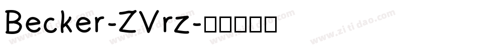 Becker-ZVrz字体转换