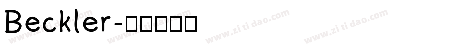 Beckler字体转换