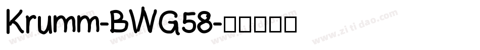 Krumm-BWG58字体转换