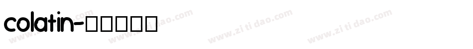colatin字体转换