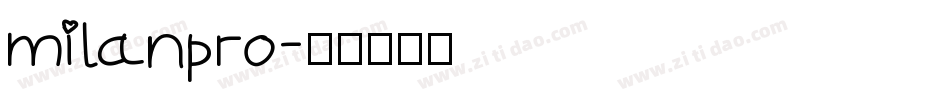 milanpro字体转换