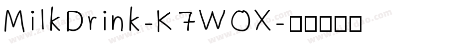 MilkDrink-K7WOX字体转换