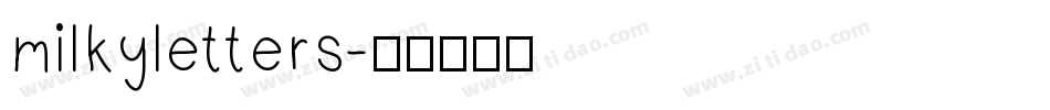 milkyletters字体转换