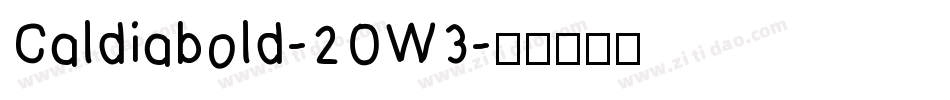 Caldiabold-2OW3字体转换