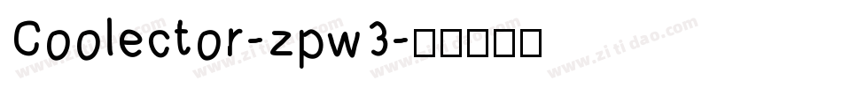 Coolector-zpw3字体转换