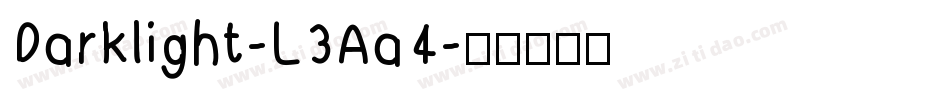 Darklight-L3Aa4字体转换