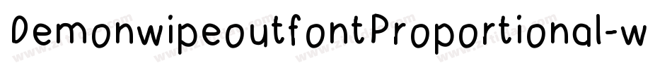 DemonwipeoutfontProportional-woZ3字体转换