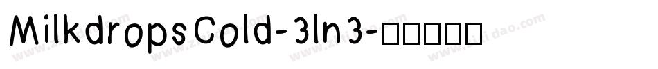 MilkdropsCold-3ln3字体转换