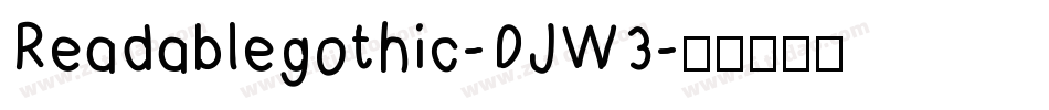 Readablegothic-DJW3字体转换