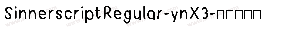 SinnerscriptRegular-ynX3字体转换