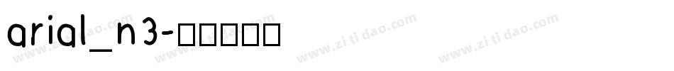 arial_n3字体转换