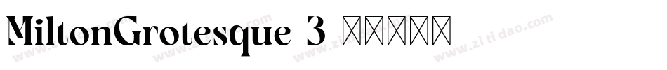MiltonGrotesque-3字体转换