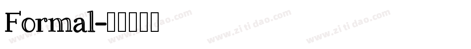 Formal字体转换