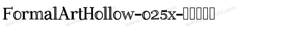 FormalArtHollow-o25x字体转换