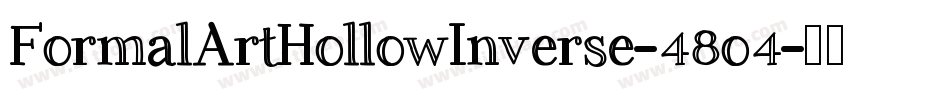 FormalArtHollowInverse-48o4字体转换