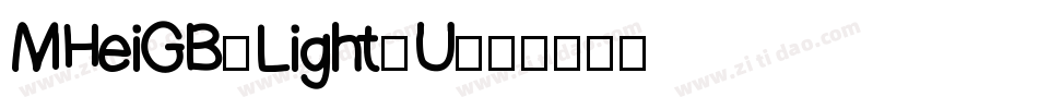 MHeiGB-Light-U字体转换