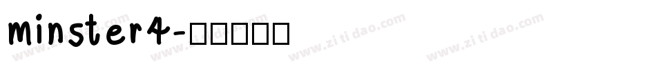 minster4字体转换