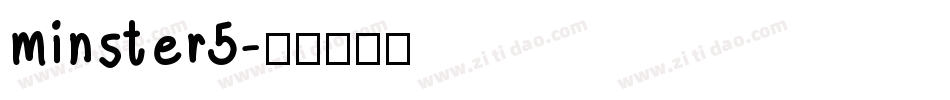 minster5字体转换
