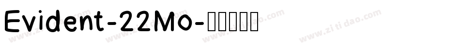 Evident-22Mo字体转换