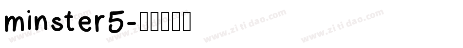 minster5字体转换