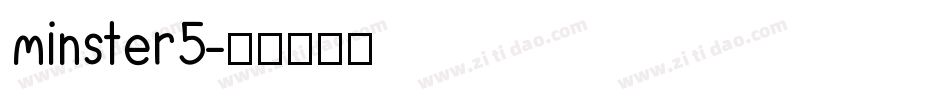minster5字体转换