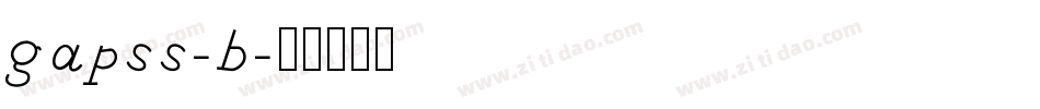 gapss-b字体转换