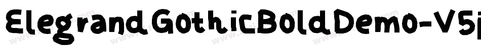 ElegrandGothicBoldDemo-V5jz字体转换