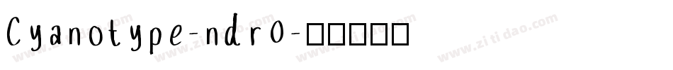 Cyanotype-ndr0字体转换