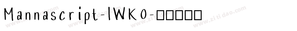 Mannascript-lWK0字体转换