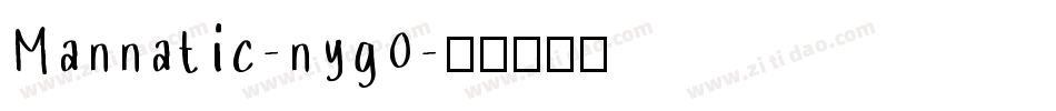 Mannatic-nyg0字体转换