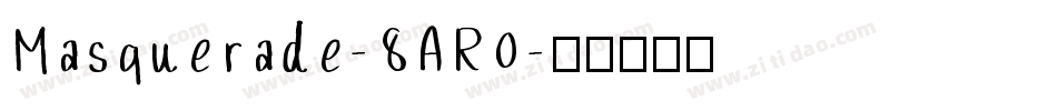 Masquerade-8AR0字体转换