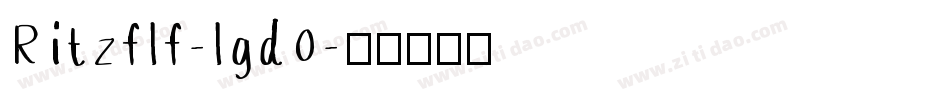 Ritzflf-lgd0字体转换