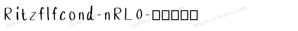 Ritzflfcond-nRL0字体转换